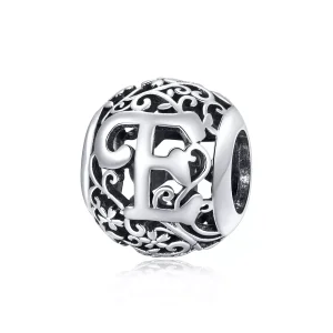 (bild till) Pandora Stil Berlock Openwork Flower Letter E - Scc1444-E