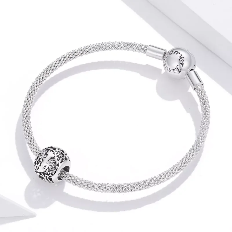 (bild till) Pandora Stil Berlock Openwork Flower Letter I - Scc1444-I - View 3
