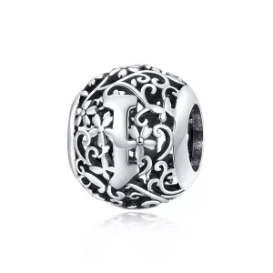 (bild till) Pandora Stil Berlock Openwork Flower Letter I - Scc1444-I