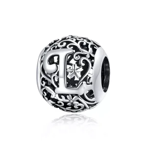 (bild till) Pandora Stil Berlock Openwork Flower Letter L - Scc1444-L
