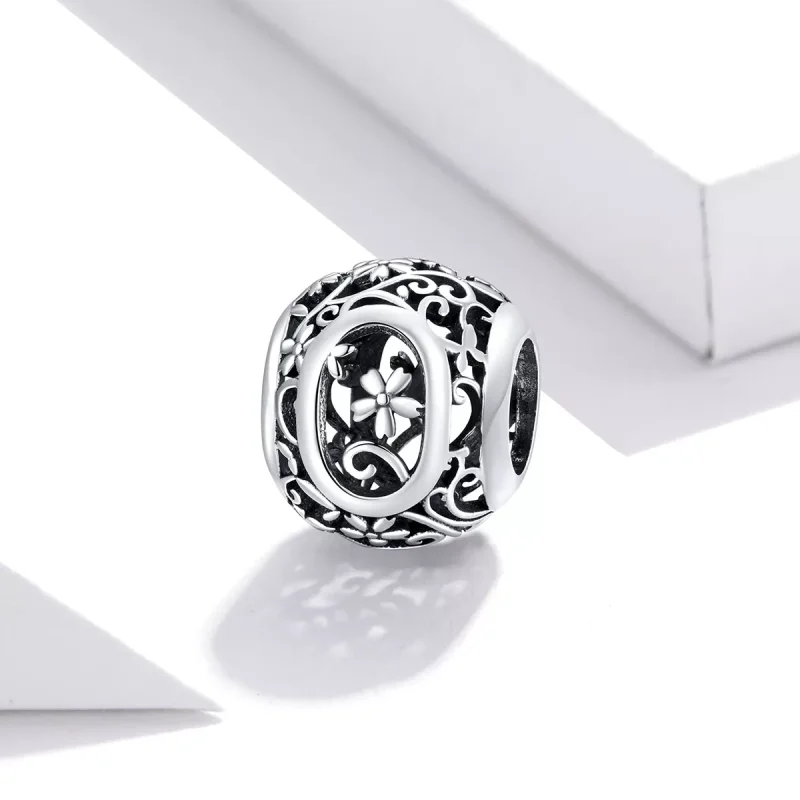 (bild till) Pandora Stil Berlock Openwork Flower Letter O - Scc1444-O - View 2