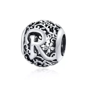 (bild till) Pandora Stil Berlock Openwork Flower Letter R - Scc1444-R