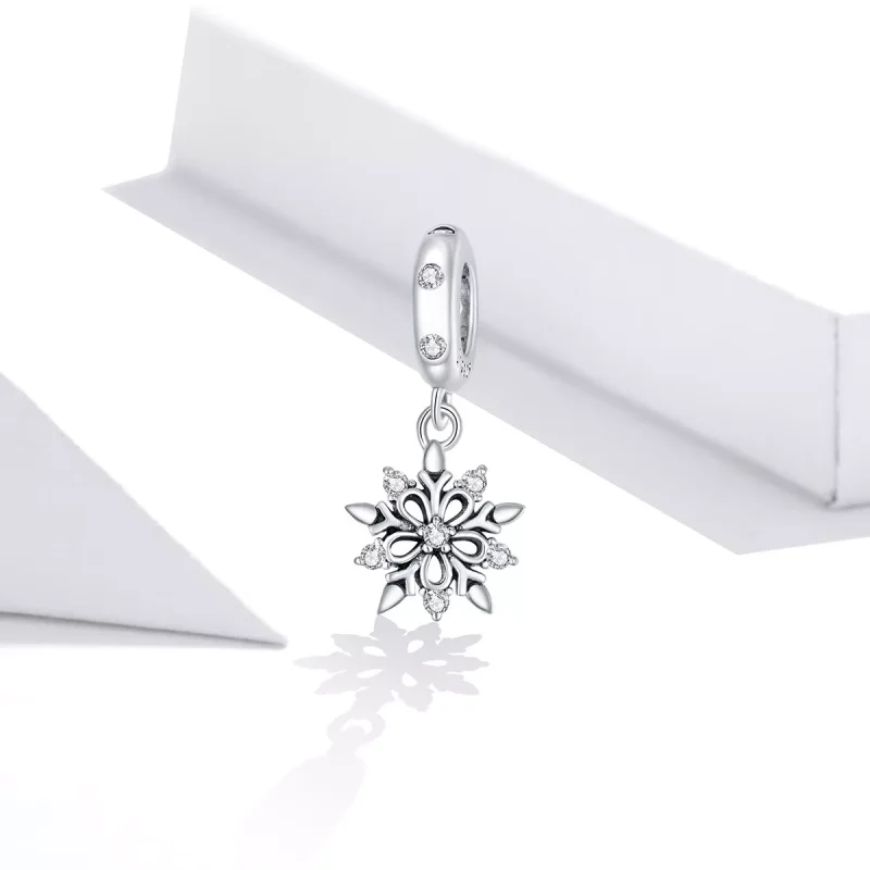 (bild till) Pandora Stil Hängberlock Crystal Snowflake - Scc1649 - View 2