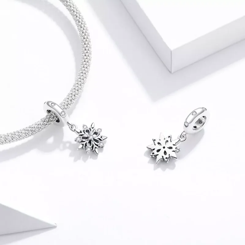 (bild till) Pandora Stil Hängberlock Crystal Snowflake - Scc1649 - View 4