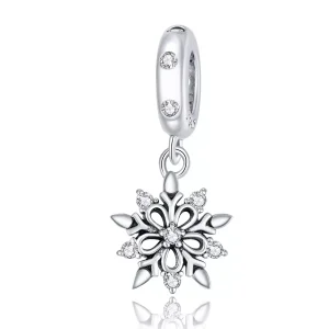 (bild till) Pandora Stil Hängberlock Crystal Snowflake - Scc1649