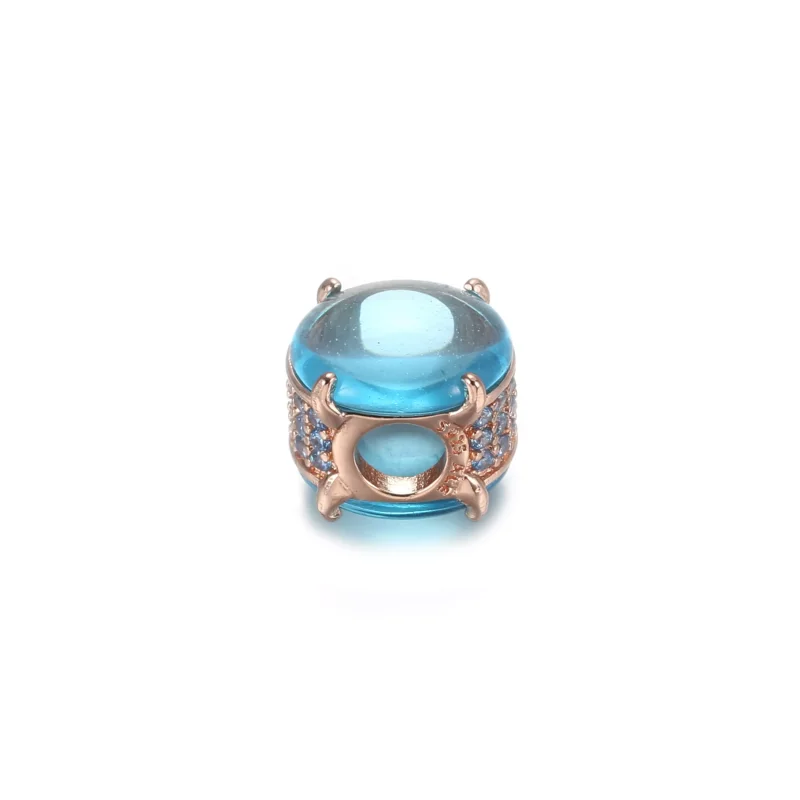 (bild till) Blå Oval Cabochon-Berlock - 789309C01 - View 3