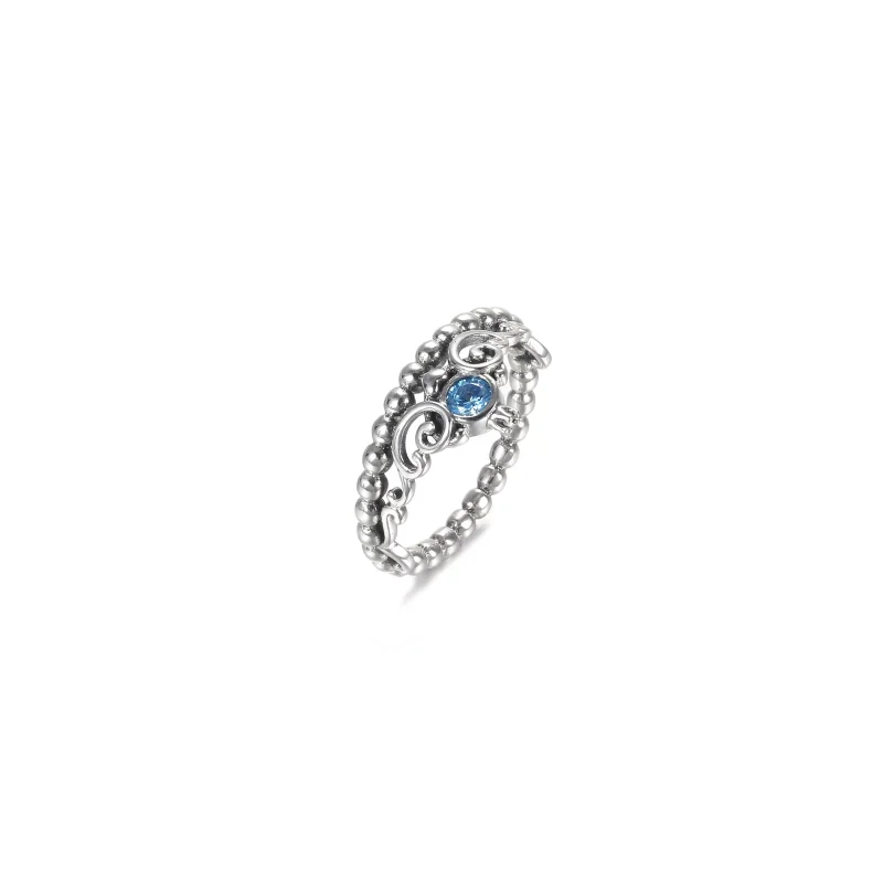 (bild till) Disney Askungen Blå Tiara Ring - 199191C01 - View 2