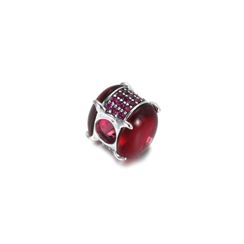 (bild till) Fuchsia Rose Oval Cabochon Berlock - 799309C01 - View 3