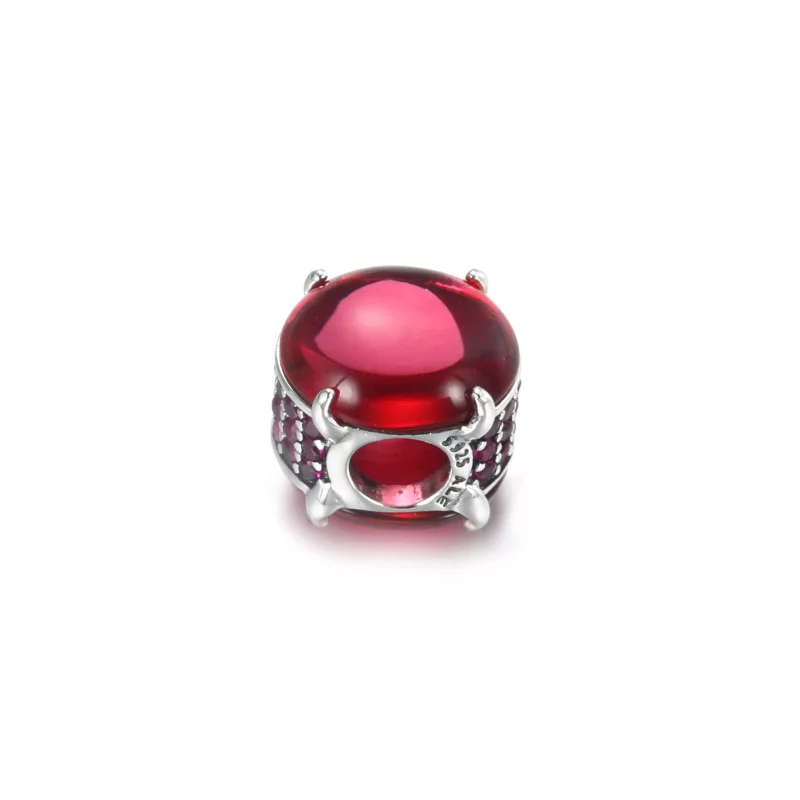 (bild till) Fuchsia Rose Oval Cabochon Berlock - 799309C01 - View 4