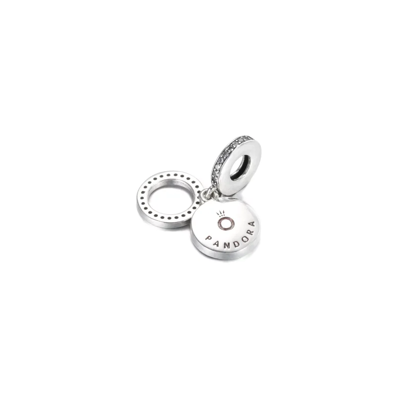 (bild till) Gnistrande Röd Disc Double Hängberlock - 799186C03 - View 3