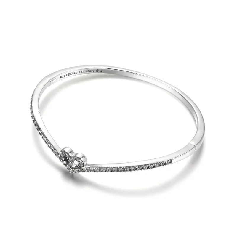 (bild till) Gnistrande Wishbone Heart Armring - 599297C01 - View 2