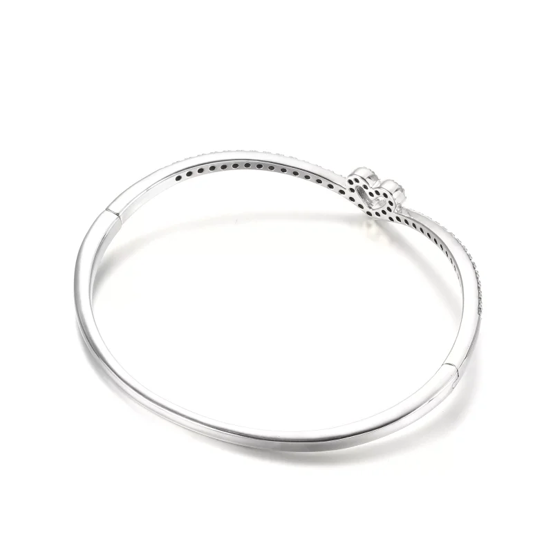 (bild till) Gnistrande Wishbone Heart Armring - 599297C01 - View 3