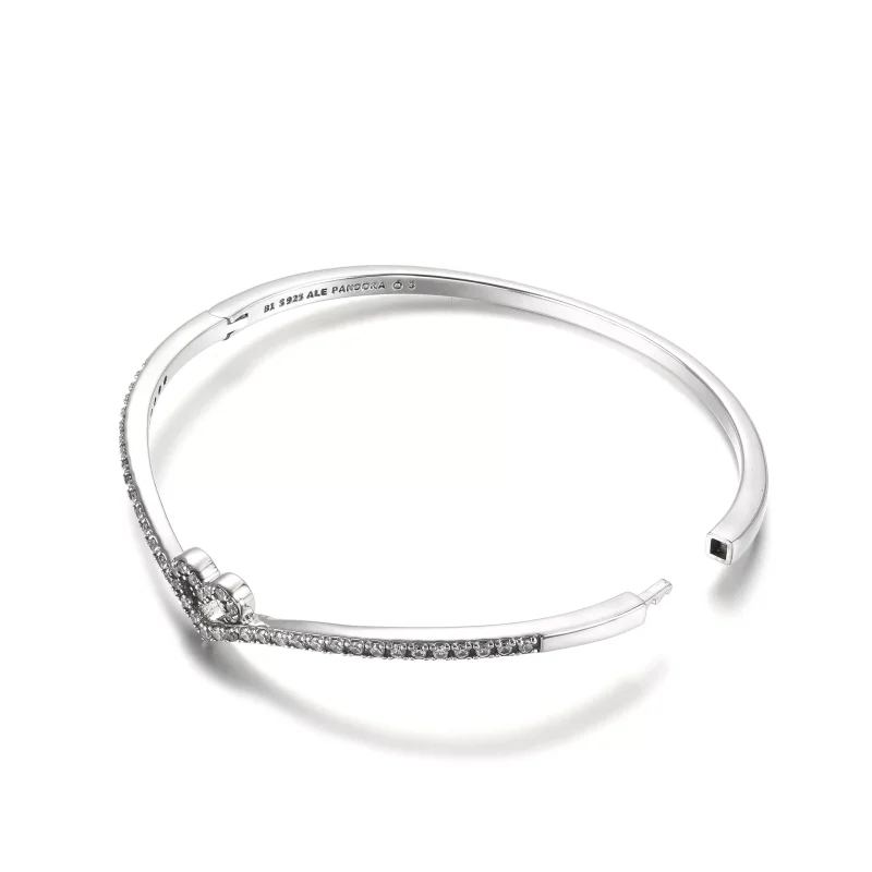 (bild till) Gnistrande Wishbone Heart Armring - 599297C01 - View 5