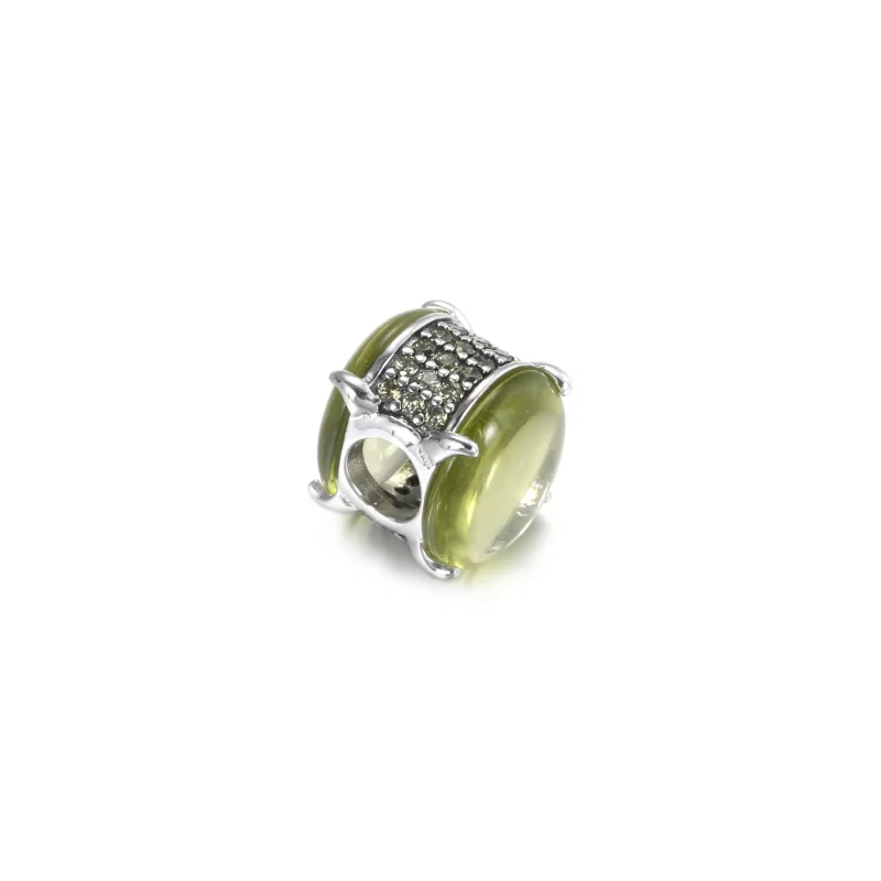 (bild till) Grön Oval Cabochon Berlock - 799309C02 - View 3