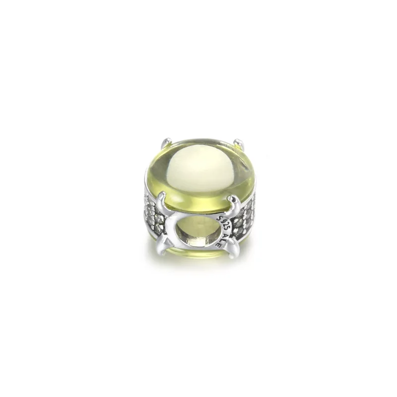 (bild till) Grön Oval Cabochon Berlock - 799309C02 - View 4