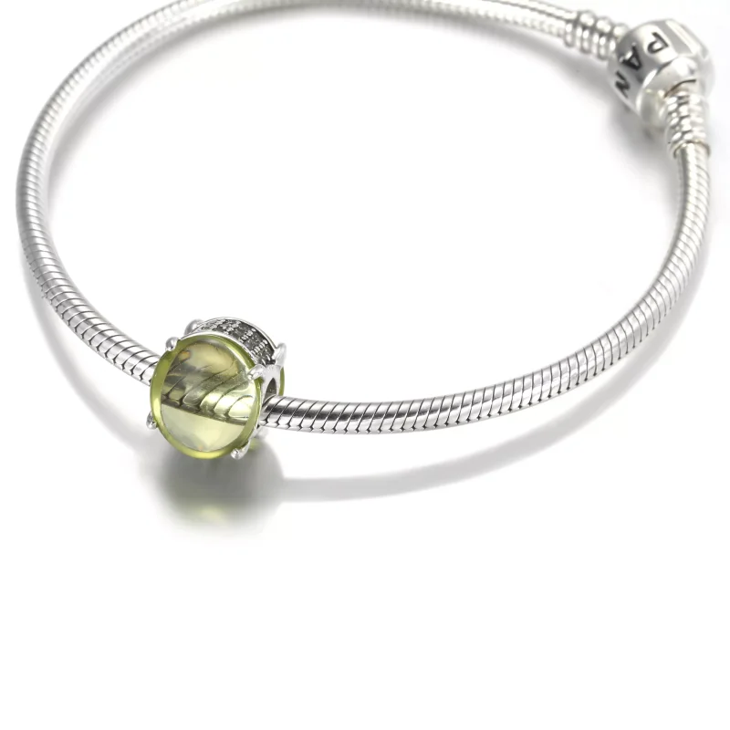 (bild till) Grön Oval Cabochon Berlock - 799309C02 - View 5