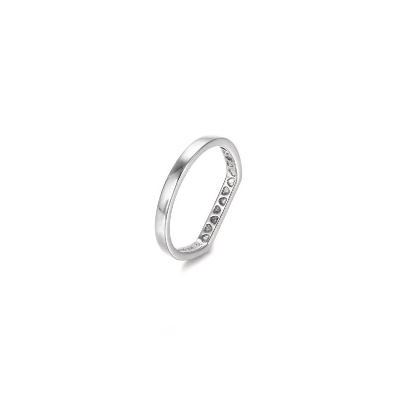 (bild till) Logo Platt Stapelbar Ring - View 5