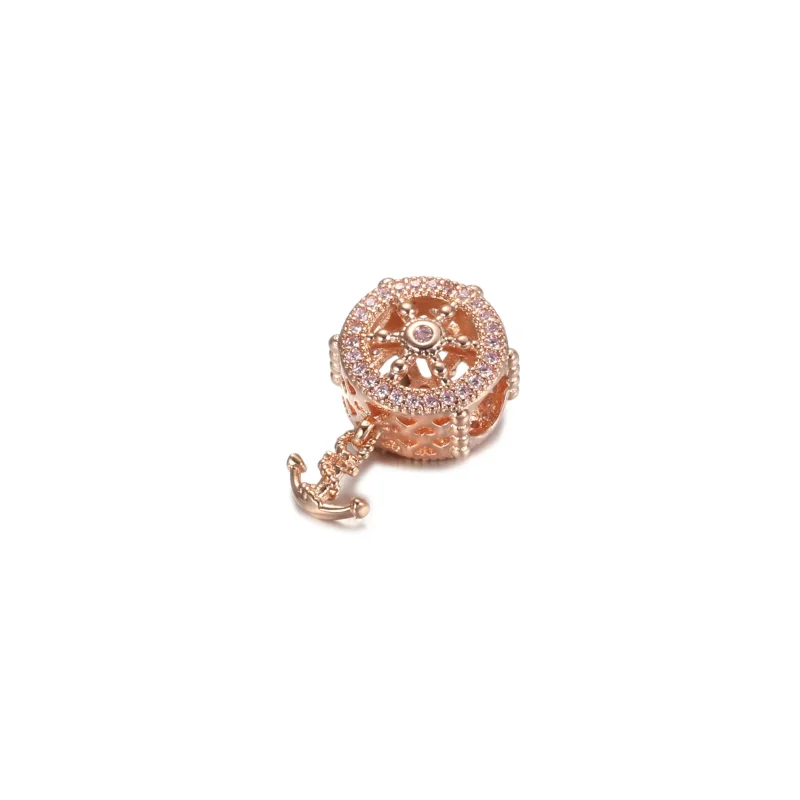 (bild till) Pandora Berlock Skickar Rodret Ale Met 14 Karat Roséguld - 789017C01 - View 2