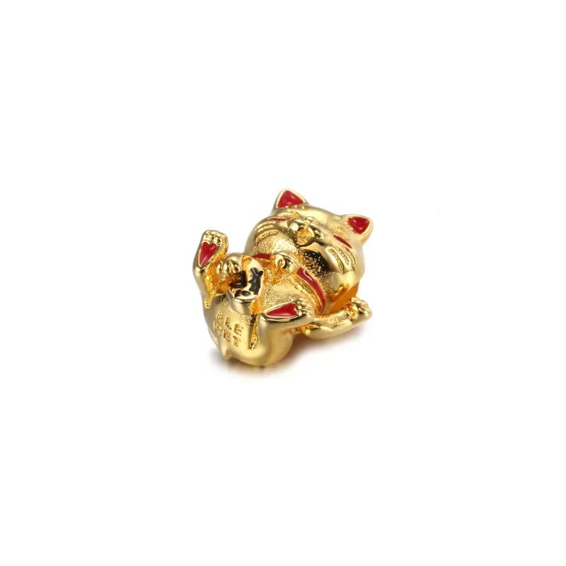 (bild till) Pandora Berlock Söt Fortune Cat 14 Karats Guldpläterad - 769271C01 - View 4