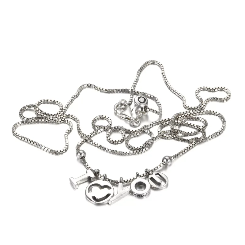 (bild till) Pandora Halsband Jag Älskar Dig - 396580-60 - View 3