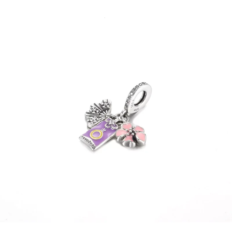 (bild till) Pandora Hängberlock Japanska Sakura, Omamori Och Fläkt - 799326C01 - View 2