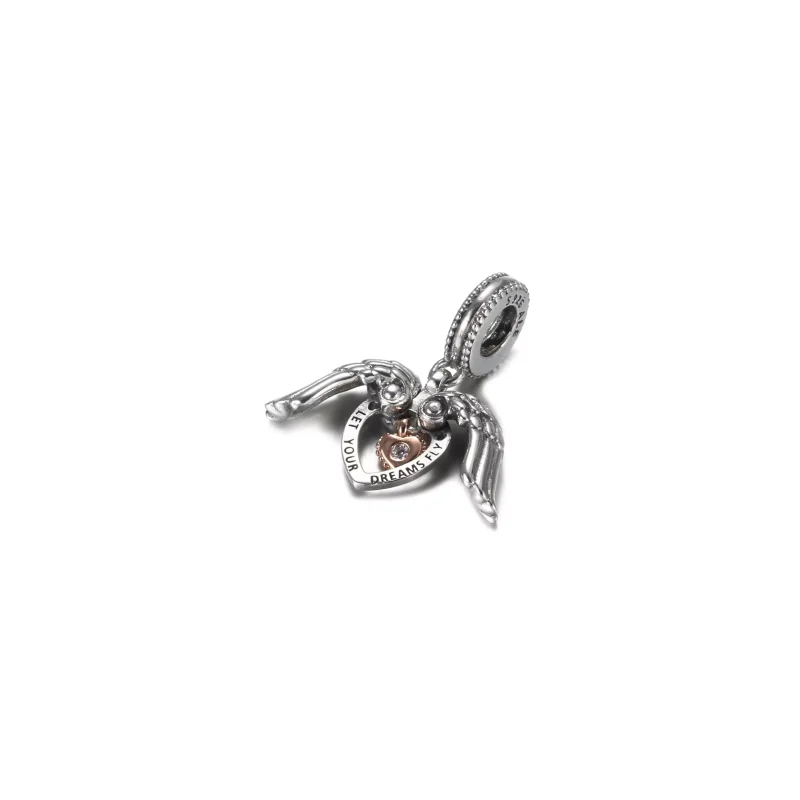 (bild till) Pandora Hängberlock Pandora Club 2021 Angel Wings & Heart - 789296C01 - View 2