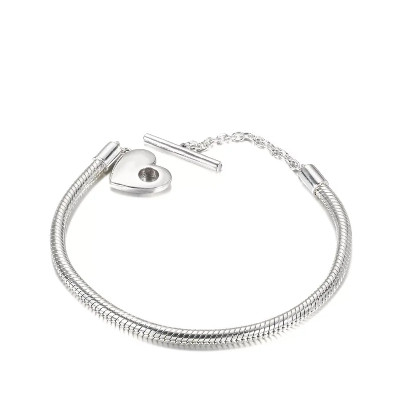 (bild till) Pandora Moments Heart T-Stav Ormkedjearmband - 599285C00 - View 4