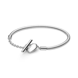 (bild till) Pandora Moments Heart T-Stav Ormkedjearmband - 599285C00