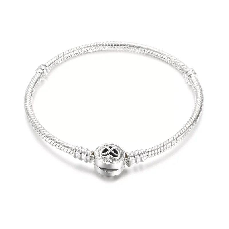 (bild till) Pandora Moments Hjärtformat Ormkedjearmband Med Evighetssymboler - 599365C00 - View 2