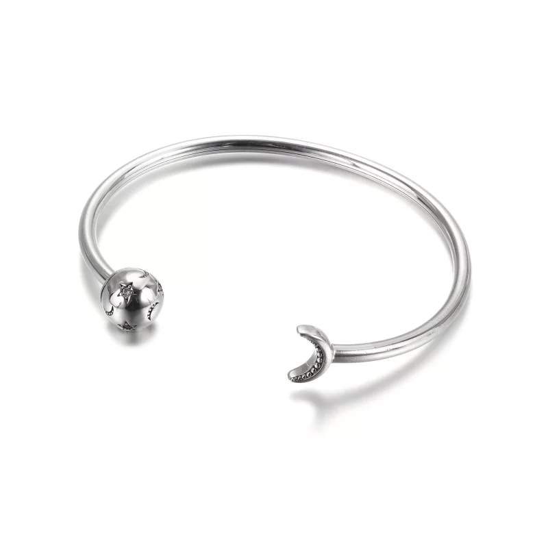 (bild till) Pandora Öppen Armring Måne & Stjärnor - 599120C01 - View 2