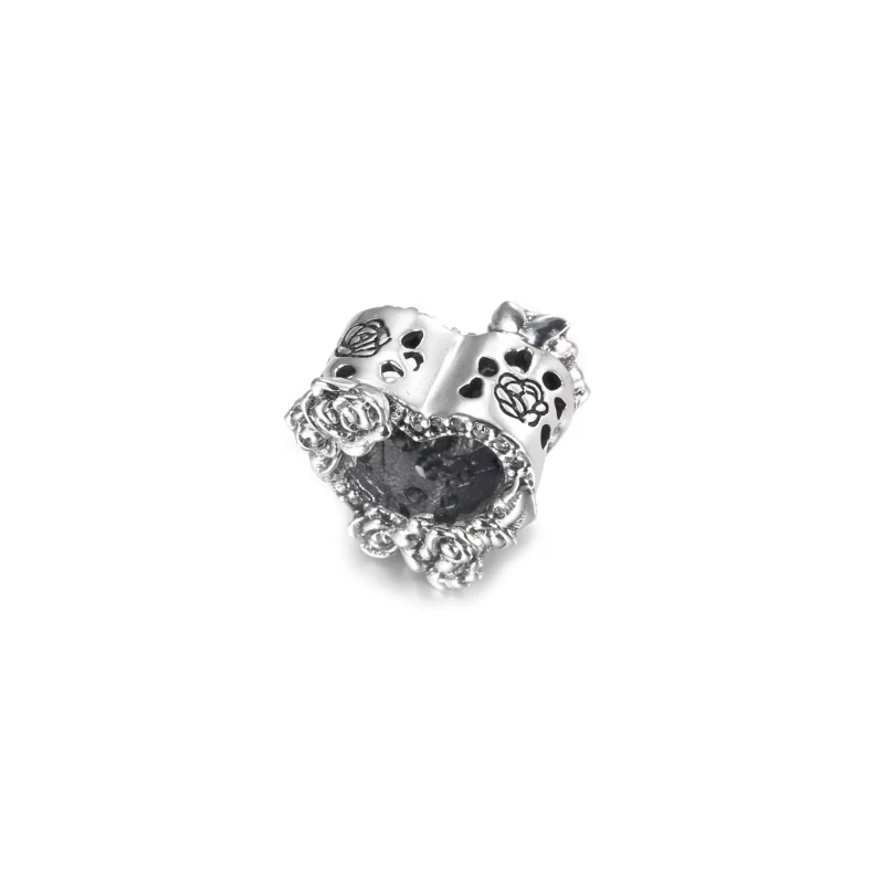 (bild till) Öppen Heart & Rose Flowers Berlock - 799281C01 - View 2