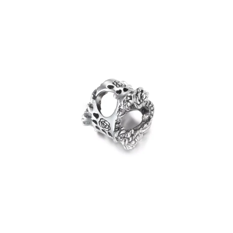 (bild till) Öppen Heart & Rose Flowers Berlock - 799281C01 - View 3