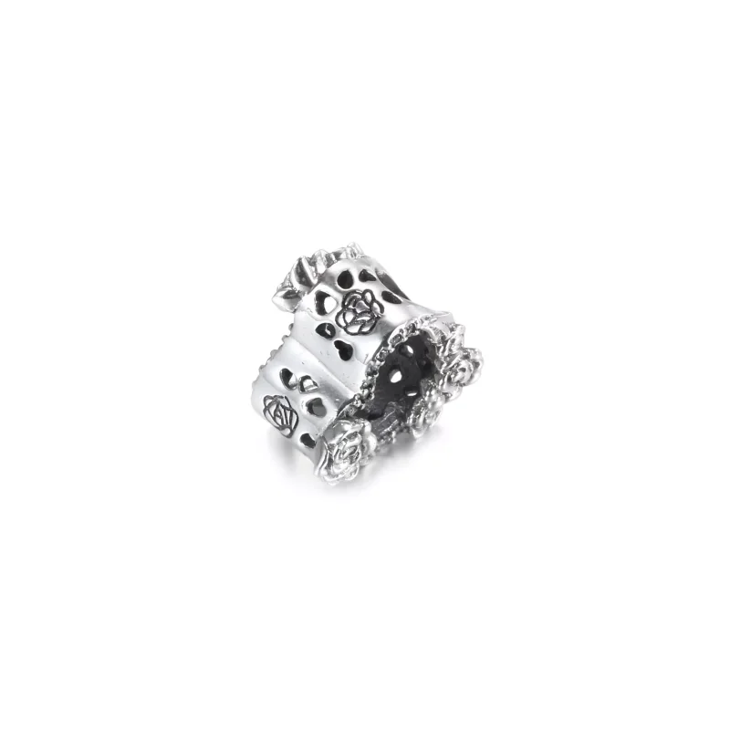 (bild till) Öppen Heart & Rose Flowers Berlock - 799281C01 - View 4