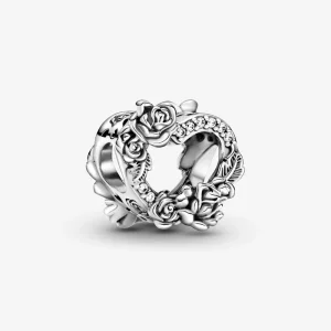 (bild till) Öppen Heart & Rose Flowers Berlock - 799281C01