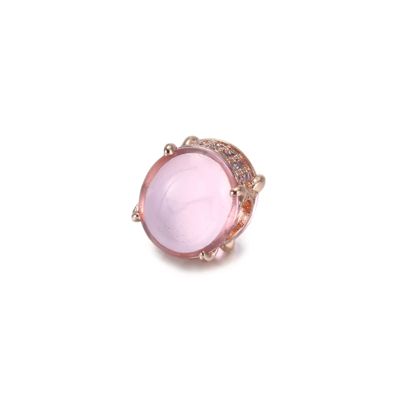 (bild till) Rosa Oval Cabochon-Berlock - 789309C02 - View 2