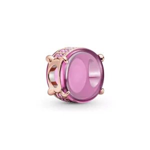 (bild till) Rosa Oval Cabochon-Berlock - 789309C02