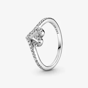 (bild till) Sparkling Wishbone Heart Ring - 199302C01
