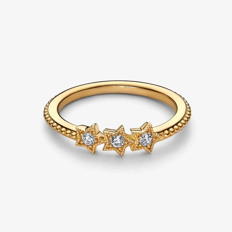 (bild till) PANDORA Celestial Stars Ring - 162333C01 - View 4