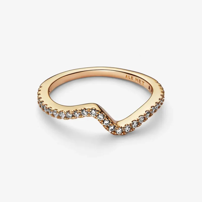 (bild till) PANDORA Glittrande Våg Ring - 162539C01 - View 3