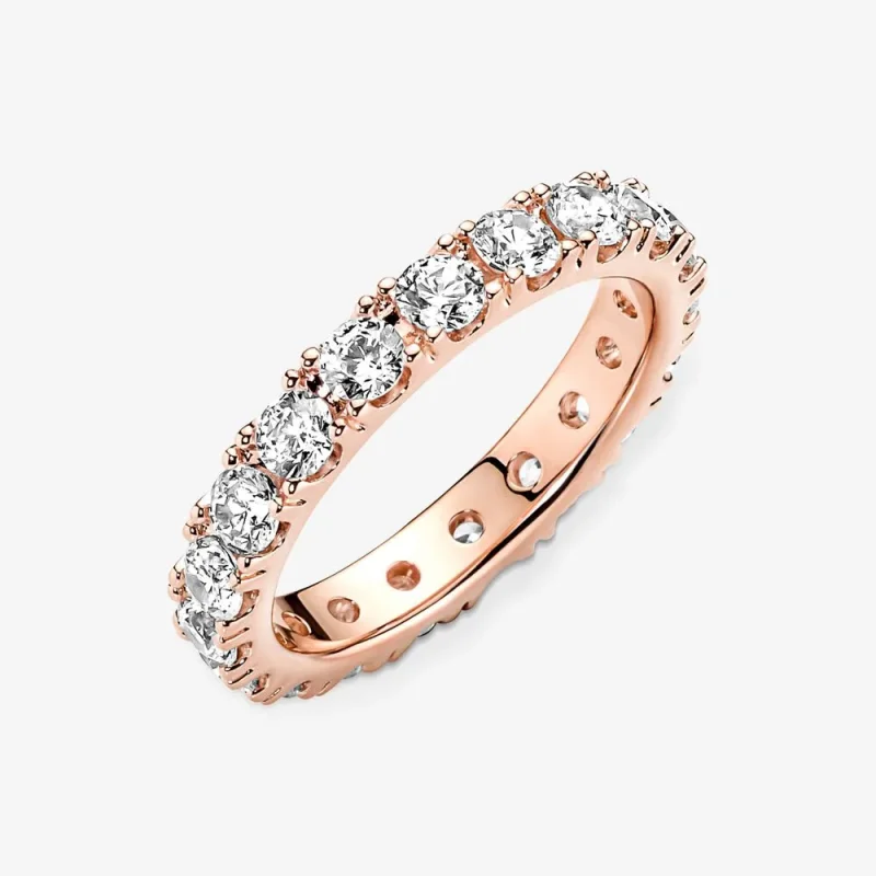 (bild till) PANDORA Glittrande Rad Evighetsring - 180050C01 - View 4