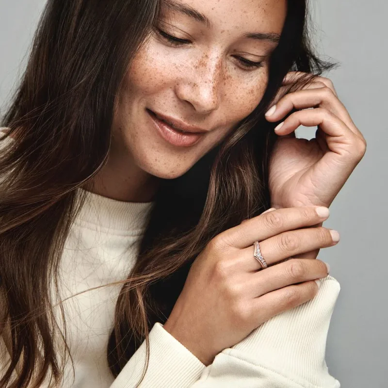 (bild till) Pandora Timeless Wish Flytande Pavé Ring - 182320C01 - View 2