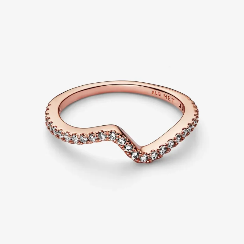 (bild till) PANDORA Glittrande Våg Ring - 182539C01 - View 3