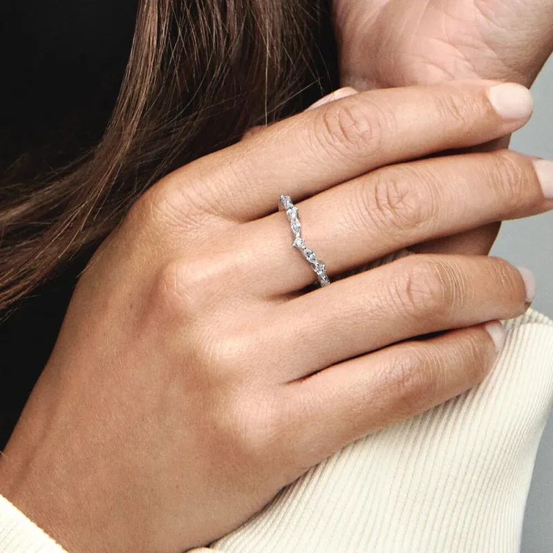 (bild till) Pandora Timeless Wish Glittrande Alternerande Ring - 192390C01 - View 3