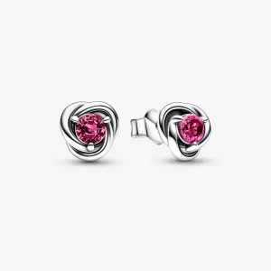 (bild till) PANDORA Oktober Rosa Evighet Cirkel Studs Örhängen - 292334C05
