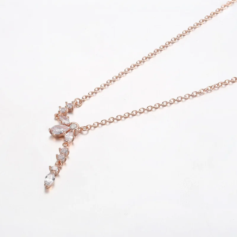 (bild till) PANDORA Glittrande Herbarium Cluster Drop Collier-halsband - 382386C01 - View 5