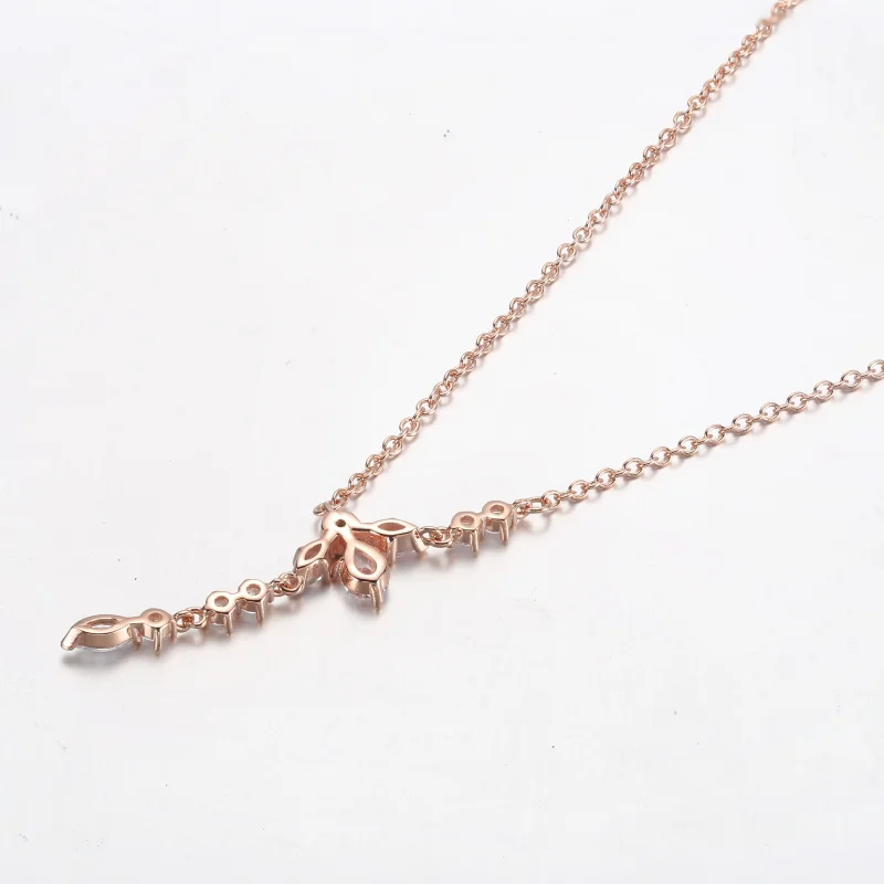 (bild till) PANDORA Glittrande Herbarium Cluster Drop Collier-halsband - 382386C01 - View 6