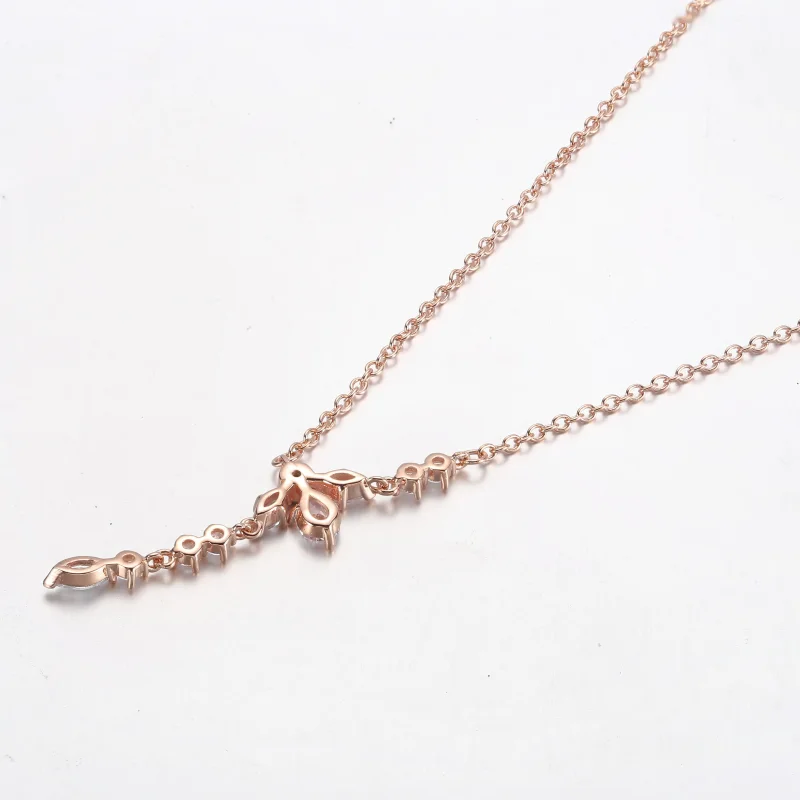 (bild till) PANDORA Glittrande Herbarium Cluster Drop Collier-halsband - 382386C01 - View 10