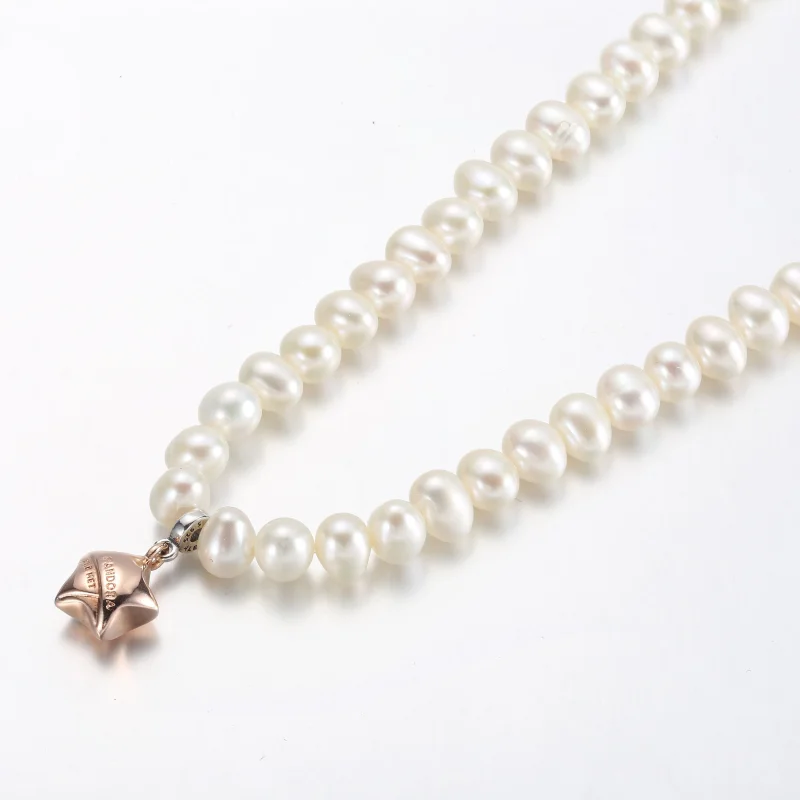 (bild till) PANDORA Rose Gold Lyckostjärnehalsband - 382489C01-45 - View 3