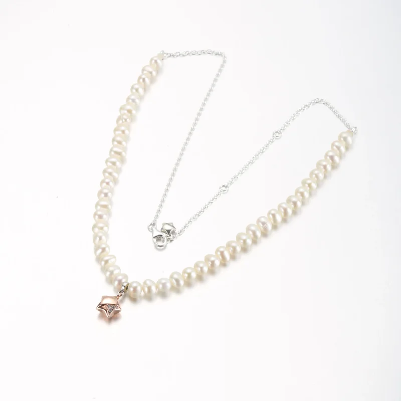 (bild till) PANDORA Rose Gold Lyckostjärnehalsband - 382489C01-45 - View 5
