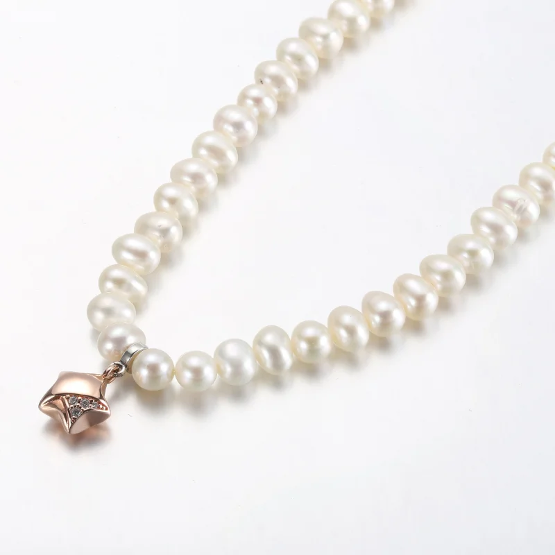 (bild till) PANDORA Rose Gold Lyckostjärnehalsband - 382489C01-45 - View 6